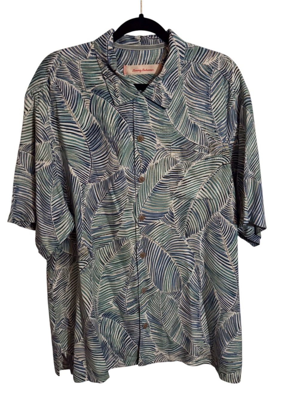 Tommy Bahama Men’s Silk Button Up Shirt Short Sleeve Tropical Vacation Beach XL